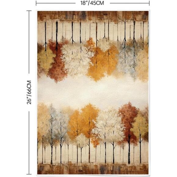 TAJWE Fall Kitchen Towels 18x26 Inch Set of 2 Maple Leaves Trees‎ Autumn Dish - Picture 3 of 7